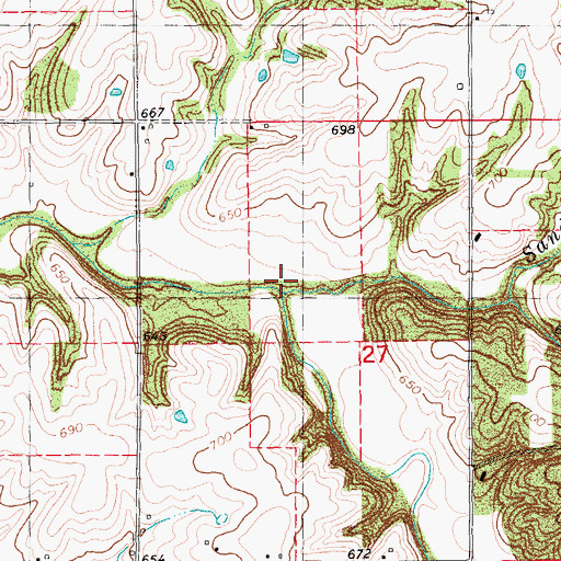 Topographic Map of Sand Branch, IL