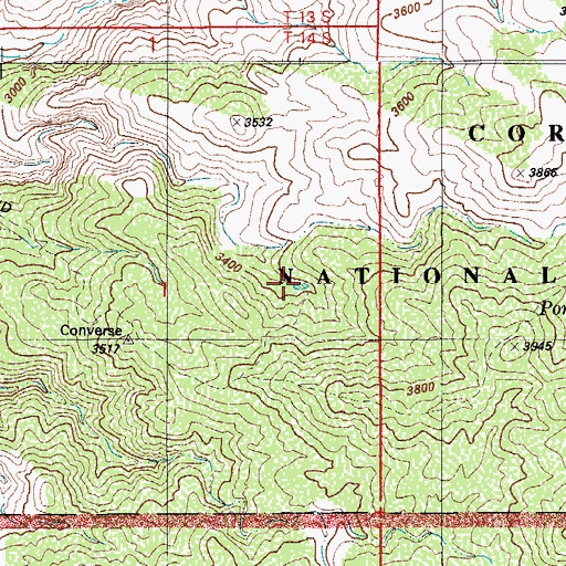 Topographic Map of First Tank, AZ