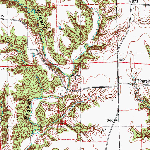 Topographic Map of Sand Branch, IL