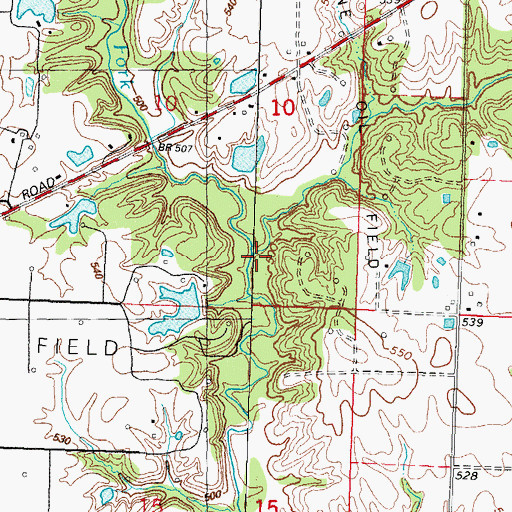 Topographic Map of Sand Creek, IL