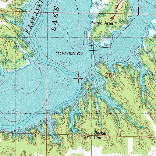 Topographic Map of Sand Creek, IL