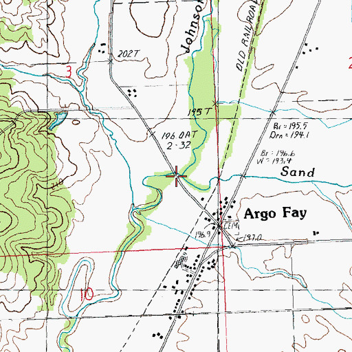 Topographic Map of Sand Creek, IL