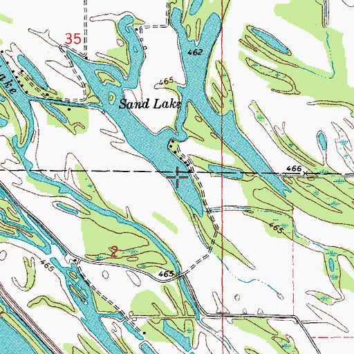 Topographic Map of Sand Lake, IL