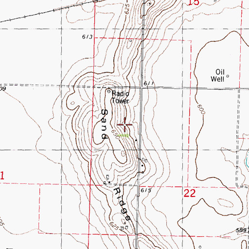 Topographic Map of Sand Ridge School (historical), IL