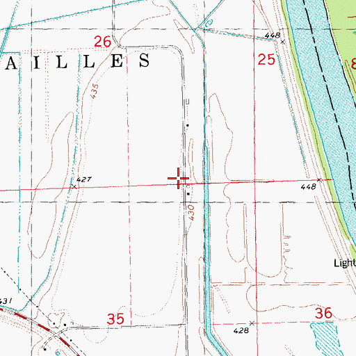 Topographic Map of Sand Ridge School (historical), IL
