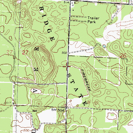 Topographic Map of Sand Ridge State Forest, IL