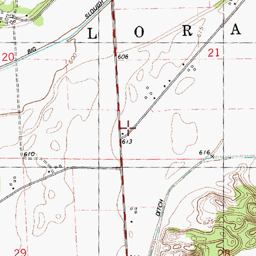 Topographic Map of Sand School (historical), IL