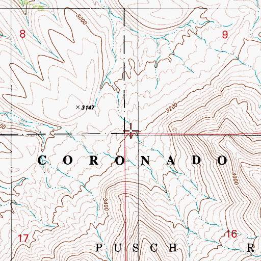 Topographic Map of Cottonwood Tank, AZ