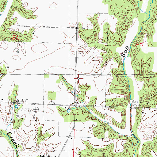 Topographic Map of Sanders Hill School (historical), IL