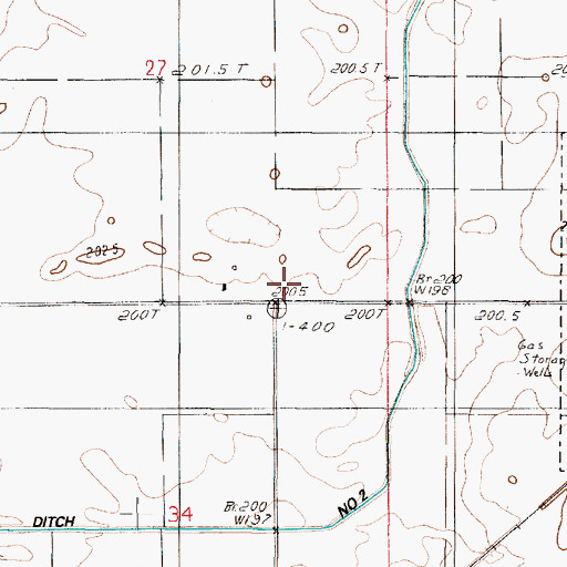 Topographic Map of Sandridge School (historical), IL