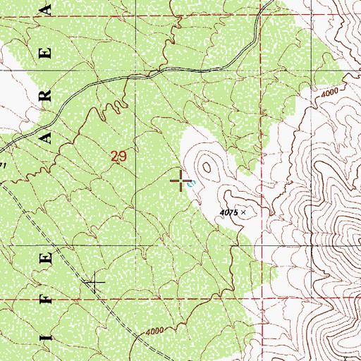 Topographic Map of Red Tank, AZ