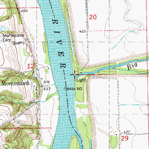 Topographic Map of Big Sandy Creek, IL