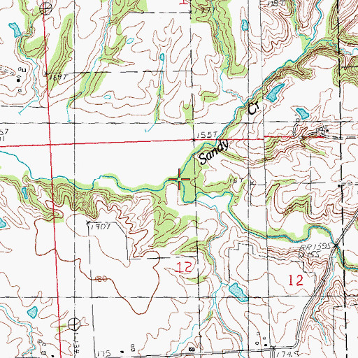 Topographic Map of Sandy Creek, IL