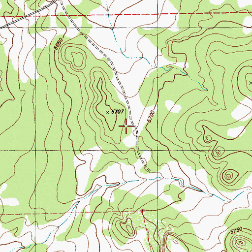 Topographic Map of Mail Station Draw, AZ