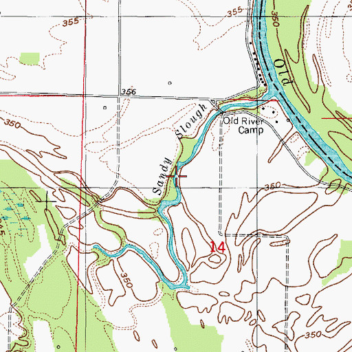 Topographic Map of Sandy Slough, IL