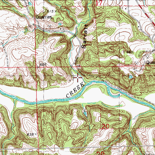 Topographic Map of Sarrah Hollow, IL