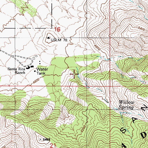 Topographic Map of Cemetn Dam, AZ