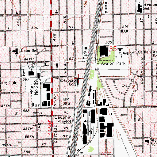 Topographic Map of Ashe School, IL