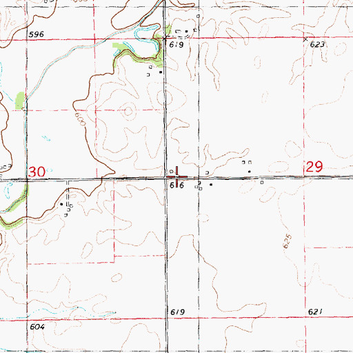 Topographic Map of Scaly Point School (historical), IL