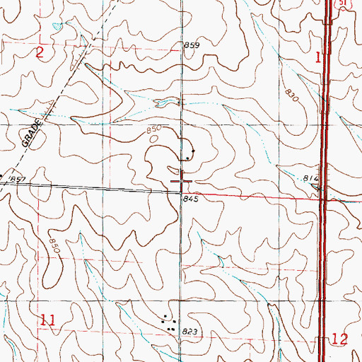 Topographic Map of Schlesinger School (historical), IL