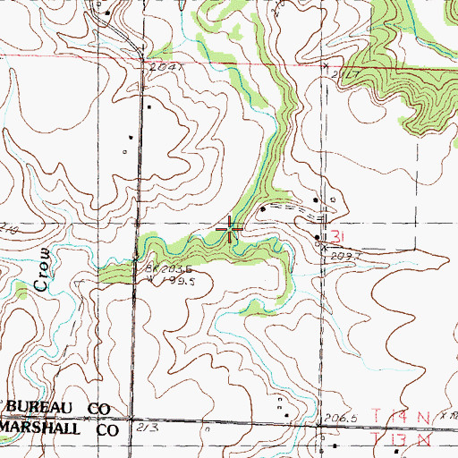 Topographic Map of Scholes Branch, IL