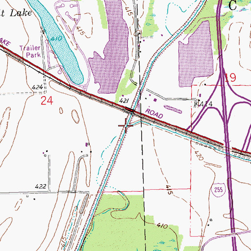 Topographic Map of Schoolhouse Branch, IL