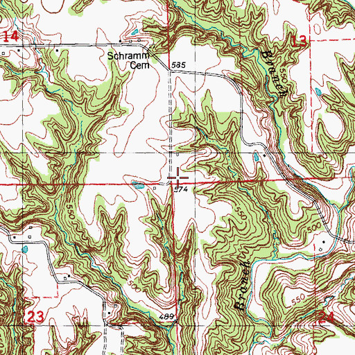 Topographic Map of Schramm School (historical), IL
