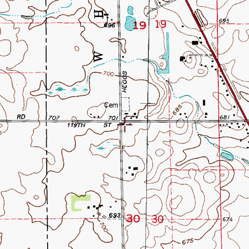 Topographic Map of Scotch School, IL