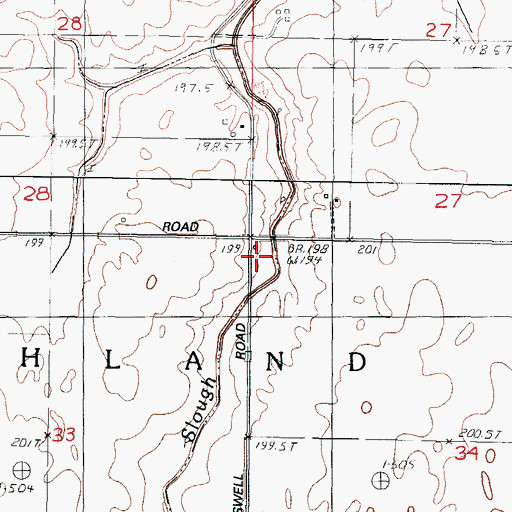 Topographic Map of Scott School (historical), IL