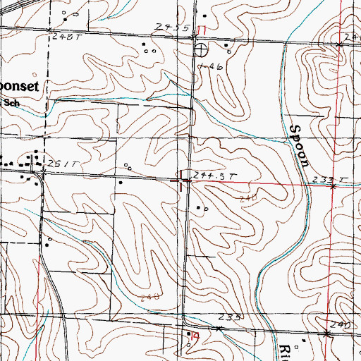 Topographic Map of Scott School (historical), IL