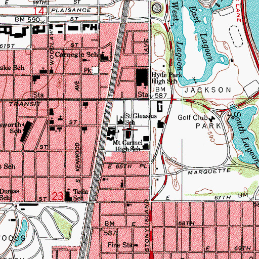 Topographic Map of Scott School, IL
