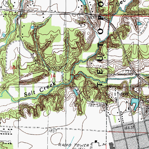 Topographic Map of Second Salt Creek, IL