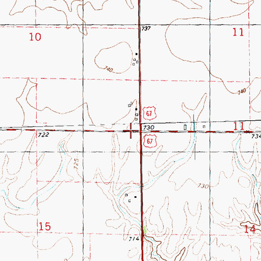 Topographic Map of Sedwick School (historical), IL