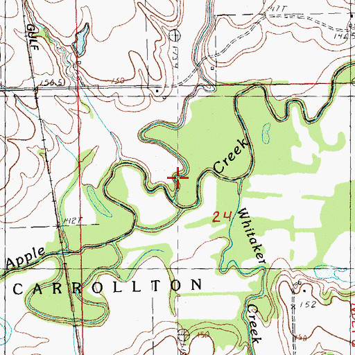 Topographic Map of Seminary Creek, IL