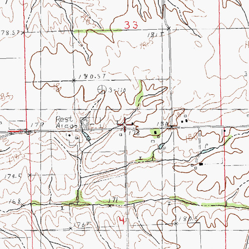 Topographic Map of Seminary School (historical), IL