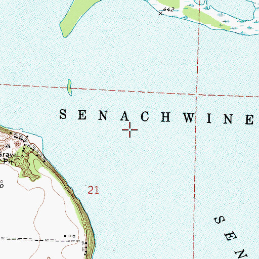 Topographic Map of Senachwine Lake, IL