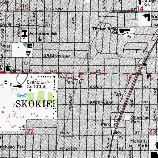 Topographic Map of Seneca Park, IL