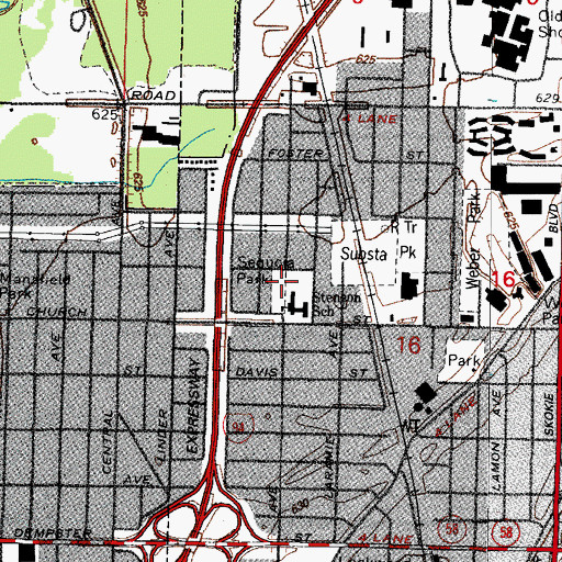 Topographic Map of Sequoia Park, IL