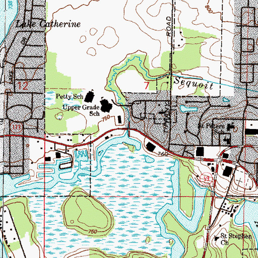 Topographic Map of Sequoit Creek, IL