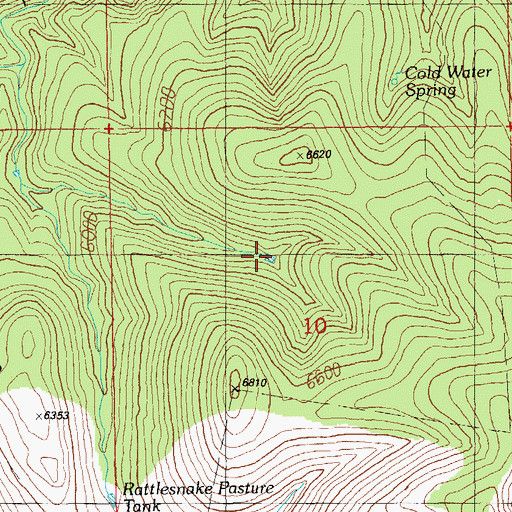 Topographic Map of Cold Spring Mountain Tank, AZ