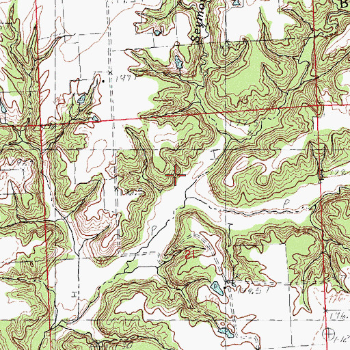 Topographic Map of Seymore Branch, IL