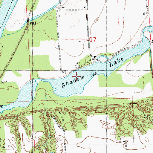 Topographic Map of Shadow Lake, IL