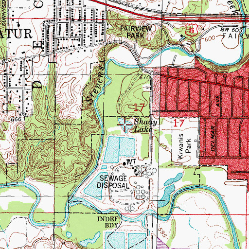 Topographic Map of Shady Lake, IL