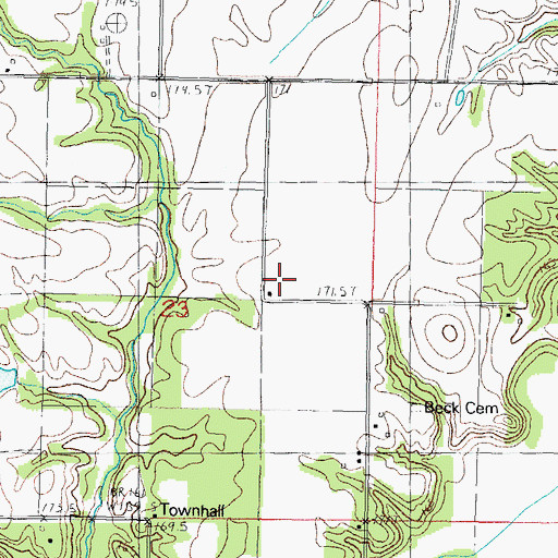 Topographic Map of Shady Lane School (historical), IL