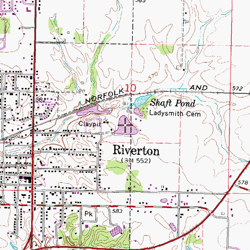 Topographic Map of Shaft Pond, IL