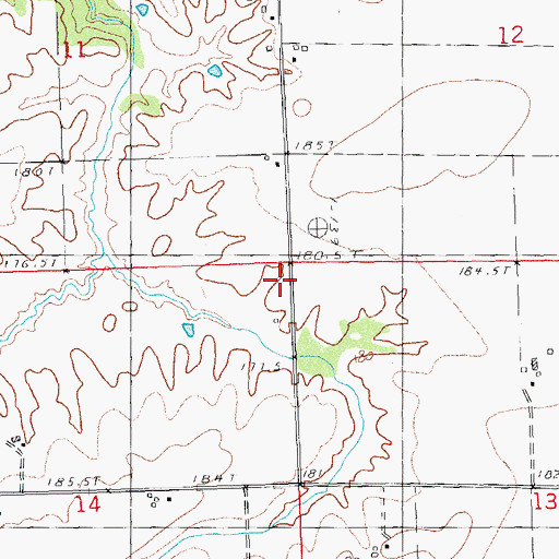 Topographic Map of Shakerag School (historical), IL