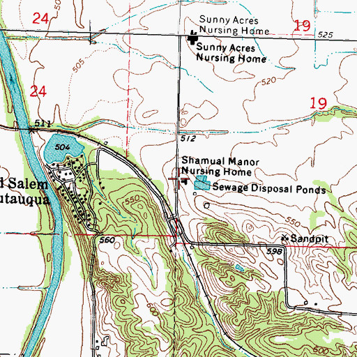 Topographic Map of Shamual Manor Nursing Home, IL