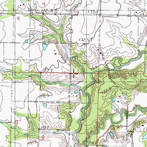 Topographic Map of Shanghai School (historical), IL