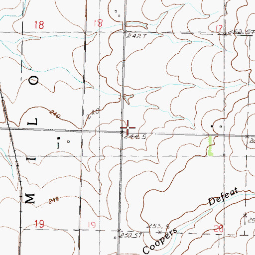 Topographic Map of Sharkey School (historical), IL