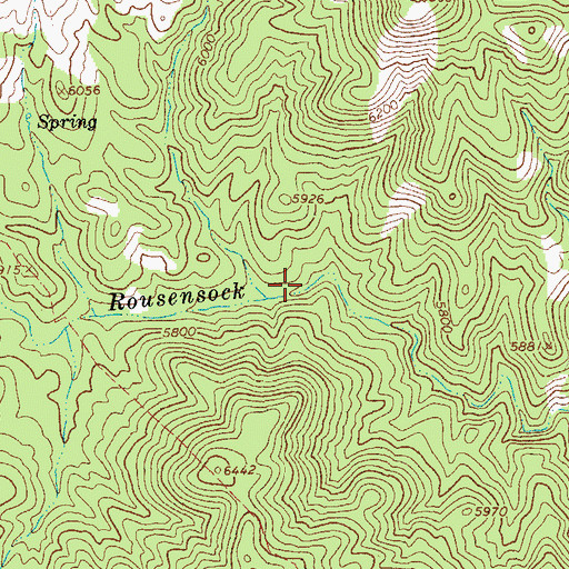Topographic Map of Upper Rousensock Corral, AZ